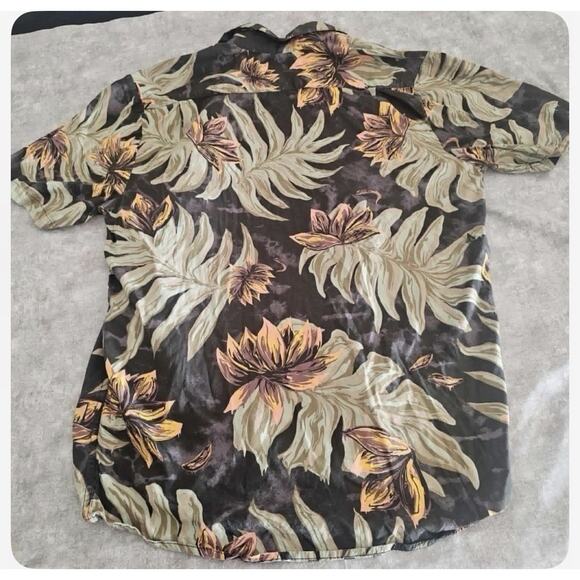 Volcom Mens Hawaiian Style Marble Floral Short Sleeve Shirt Size Large - Picture 5 of 5